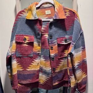 Colorful Button-Up Jacket